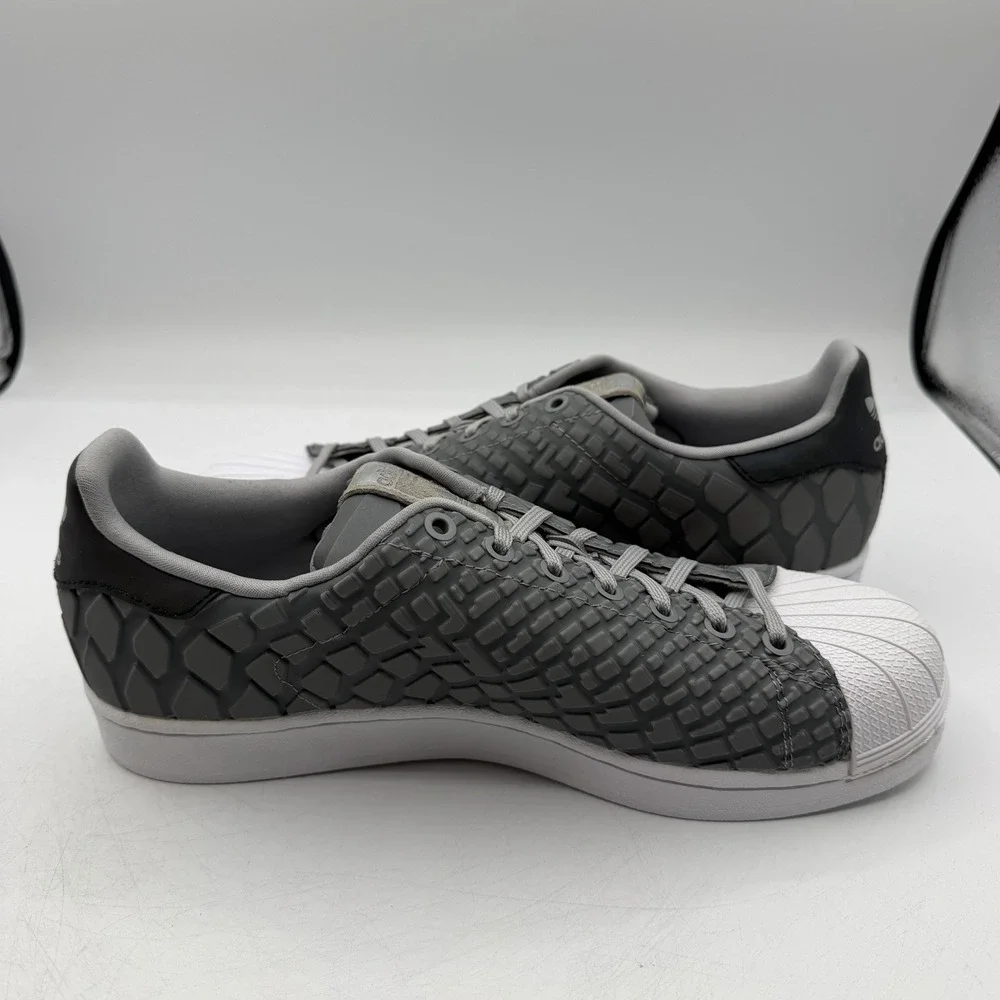 Adidas‎ Superstar Shoes Mens 11 Onix Grey Xeno Reflective Tech Sneakers D69367